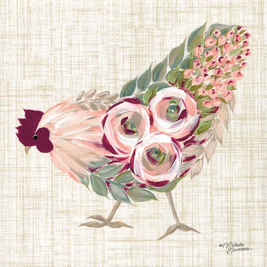 Botanical Rooster II By Michele Norman Art Print - 12 X 12-Penny Lane Publishing-The Village Merchant