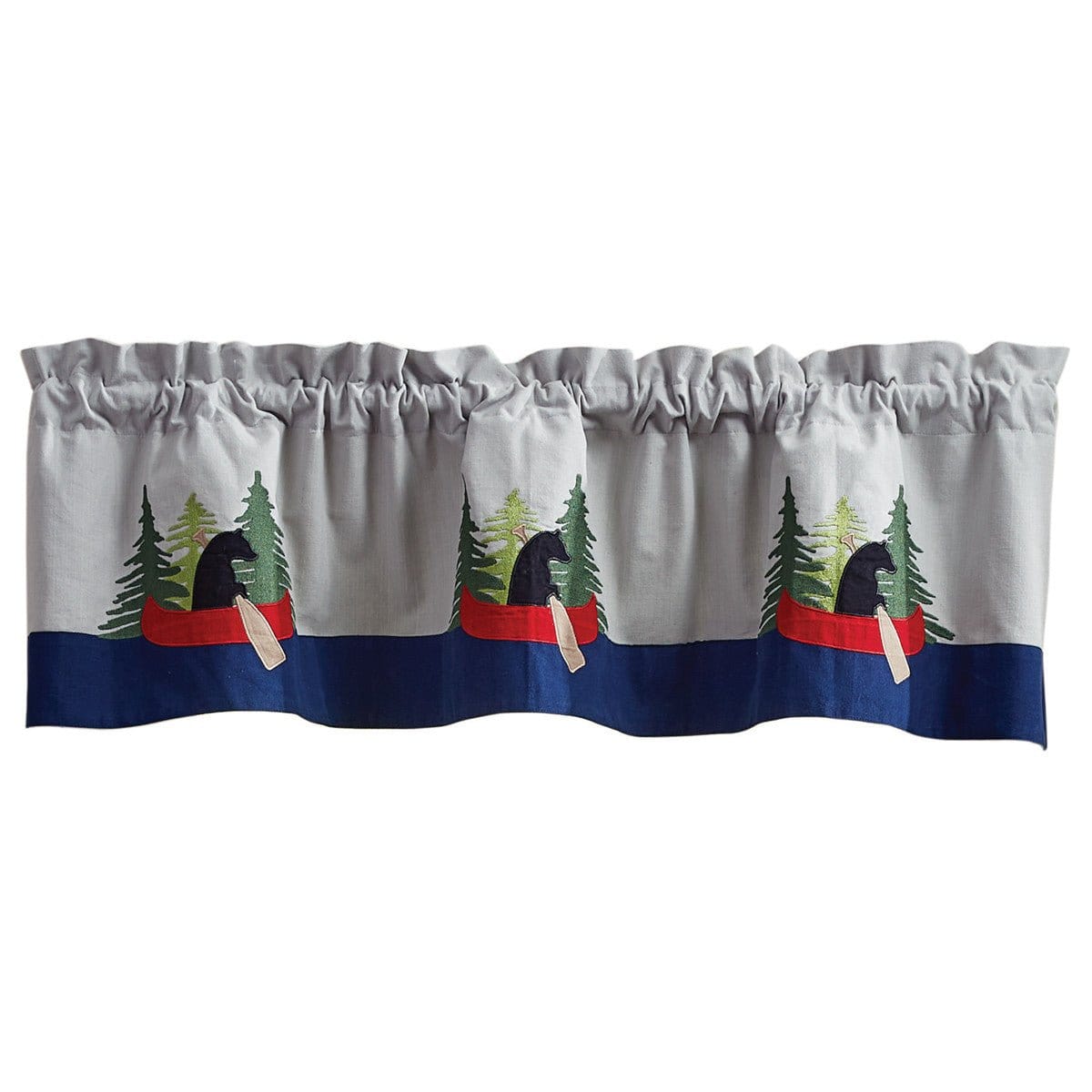 Boundary Waters Appliqued Valance Lined-Park Designs-The Village Merchant