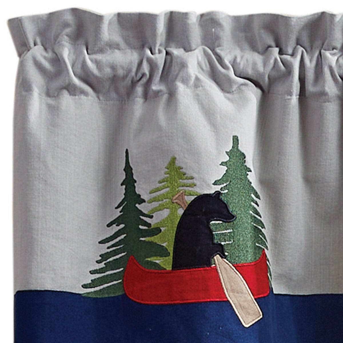 Boundary Waters Appliqued Valance Lined-Park Designs-The Village Merchant