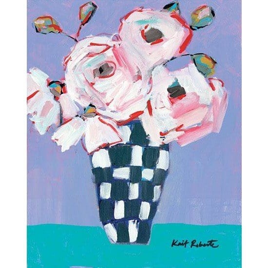 Bouquet On Coneflower And Jade By Kait Roberts Art Print - 12 X 16-Penny Lane Publishing-The Village Merchant