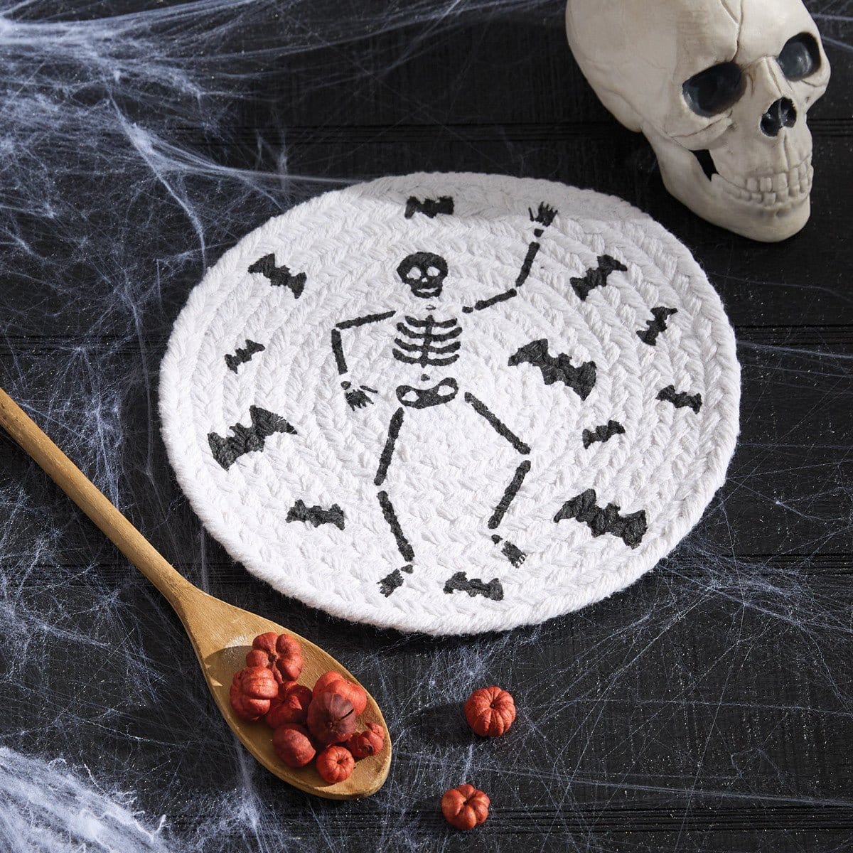 Braided Skeleton Trivet Round-Park Designs-The Village Merchant
