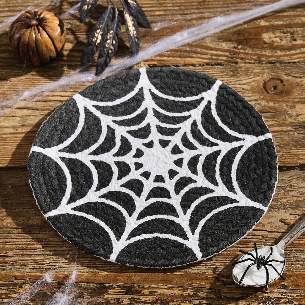 Braided Spider Web Trivet Round-Park Designs-The Village Merchant