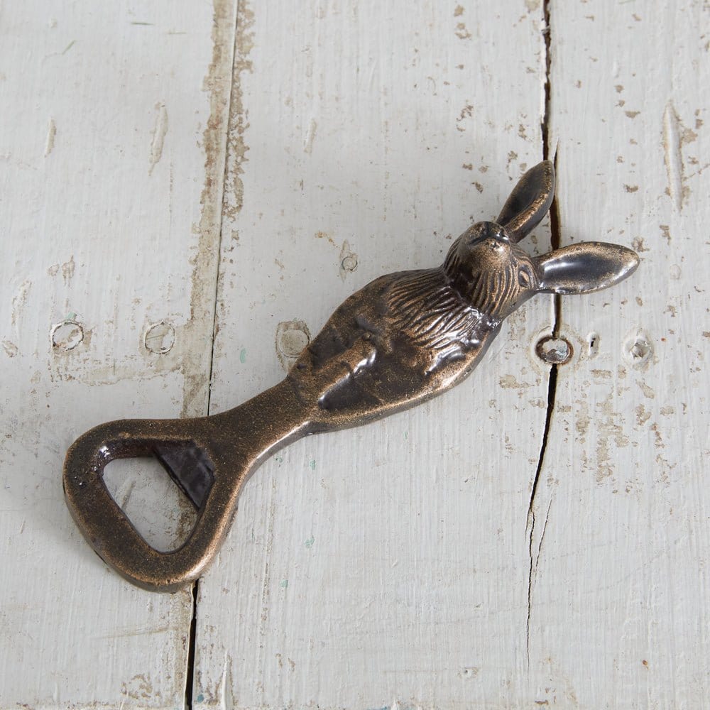 Briar Hare Rabbit Bottle Opener Hand Held Cast Iron-CTW Home-The Village Merchant