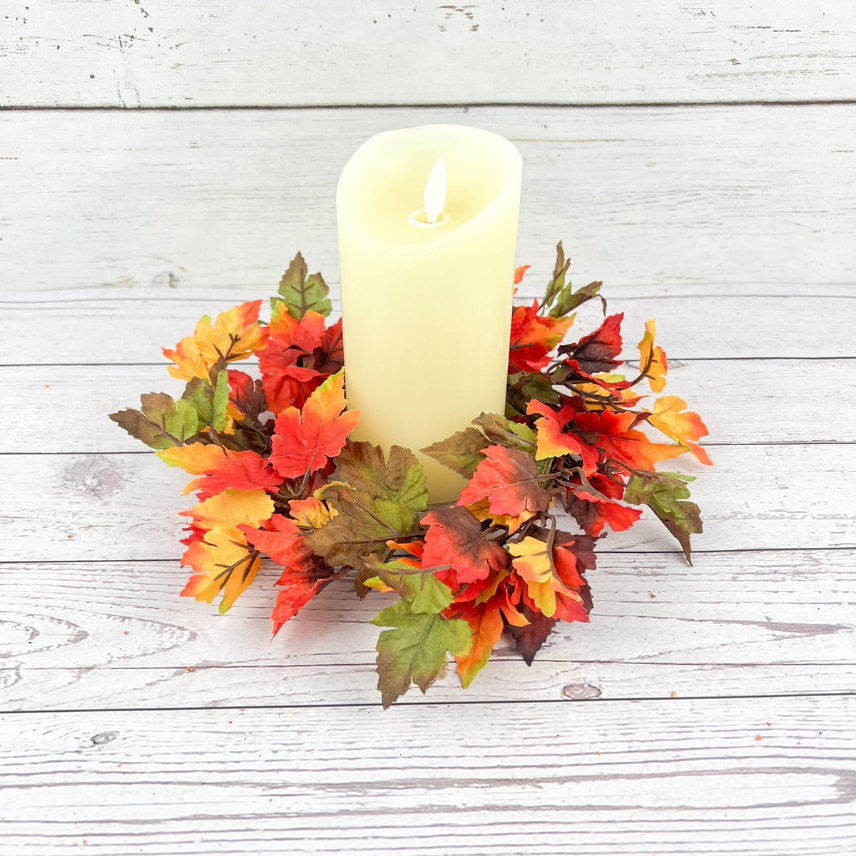 Brilliant Maple Candle Ring / Wreath 4.5&quot; Inner Diameter