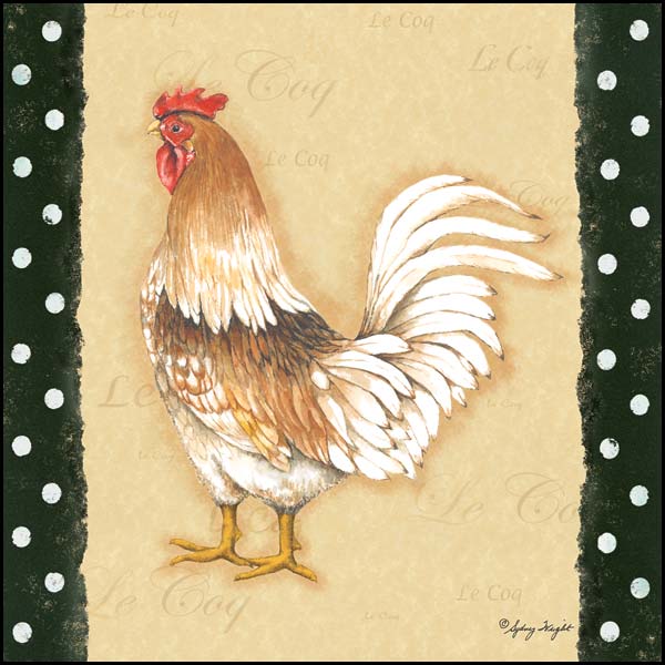 Brown Rooster By Sydney Wright Art Print - 12 X 12-Penny Lane Publishing-The Village Merchant