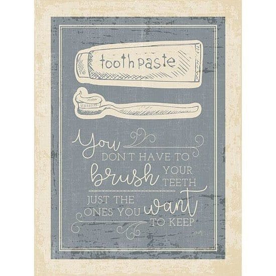 Penny Lane Publishing Brush Your Teeth By Misty Michelle Art Print - 12 X 16