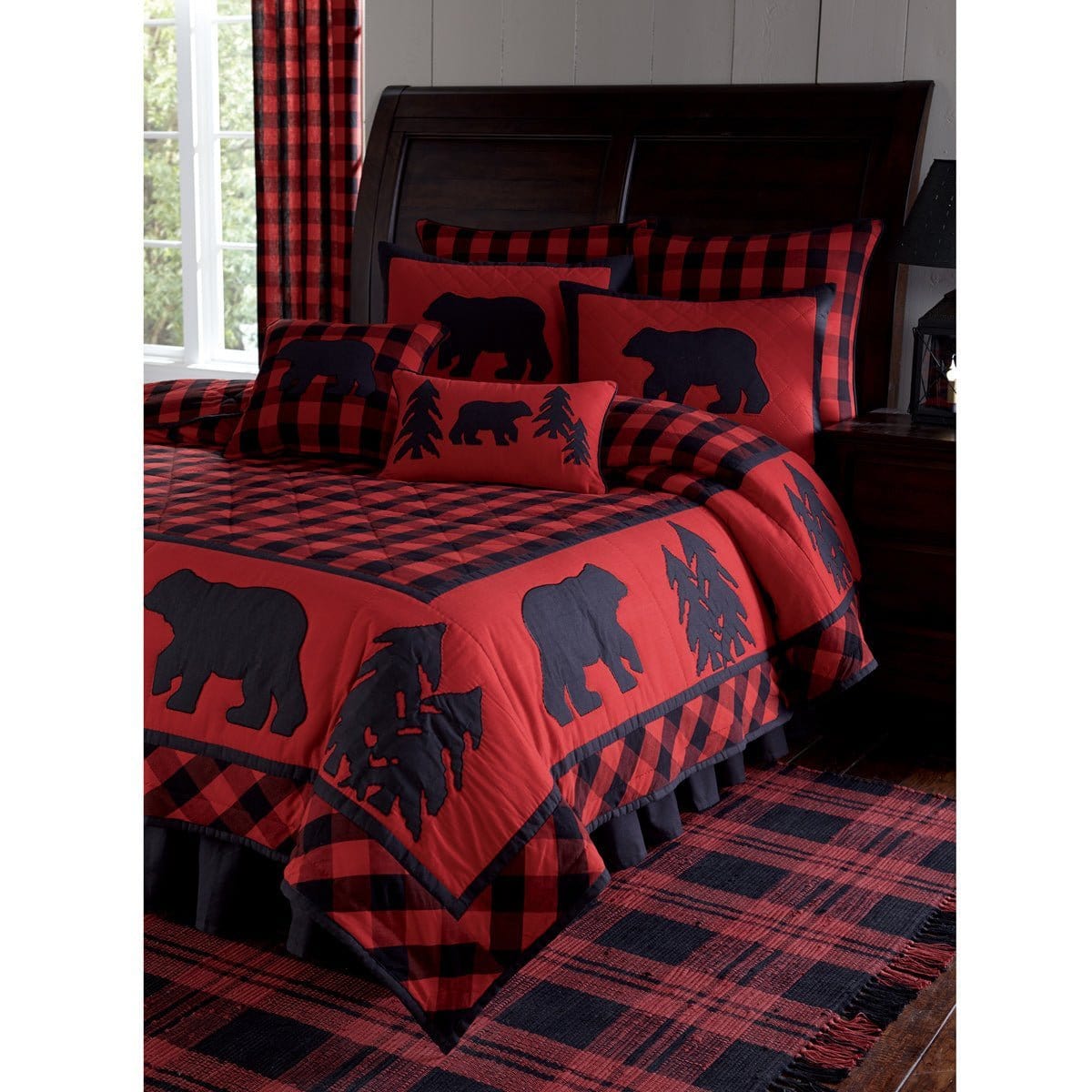 Buffalo Check Patchwork &amp; Quilted Pillow Sham queen-Park Designs-The Village Merchant