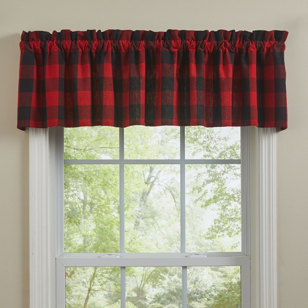 Buffalo Check Plaid Valance Unlined-Park Designs-The Village Merchant