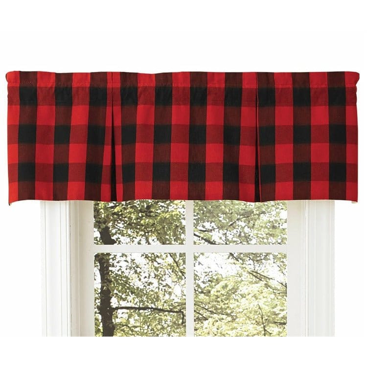 Buffalo Check Pleated Valance Lined-Park Designs-The Village Merchant