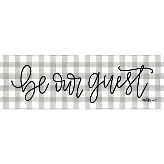 Penny Lane Publishing Buffalo Plaid Be Our Guest By Imperfect Dust Art Print - 6 X 18