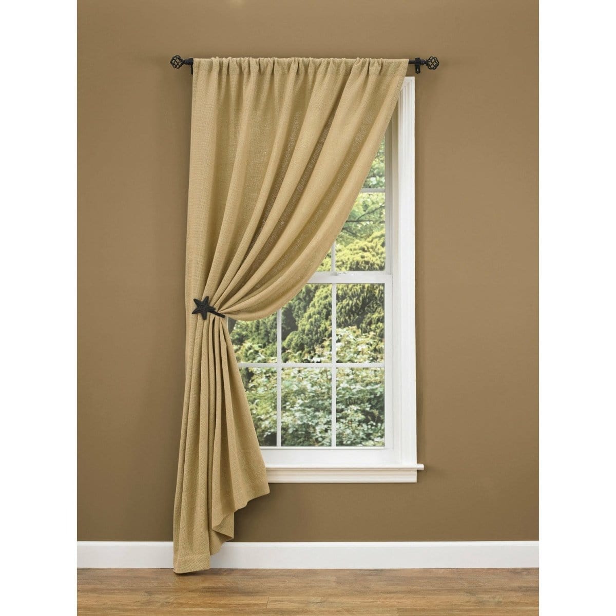 Burlap Panel - Single 84" Long Unlined-Park Designs-The Village Merchant