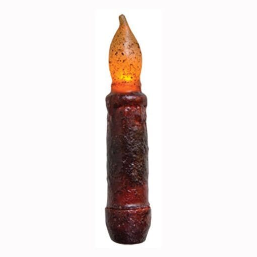 Burnt Burgundy LED Battery Candle Light Taper 4&quot; High - Timer Feature-Craft Wholesalers-The Village Merchant