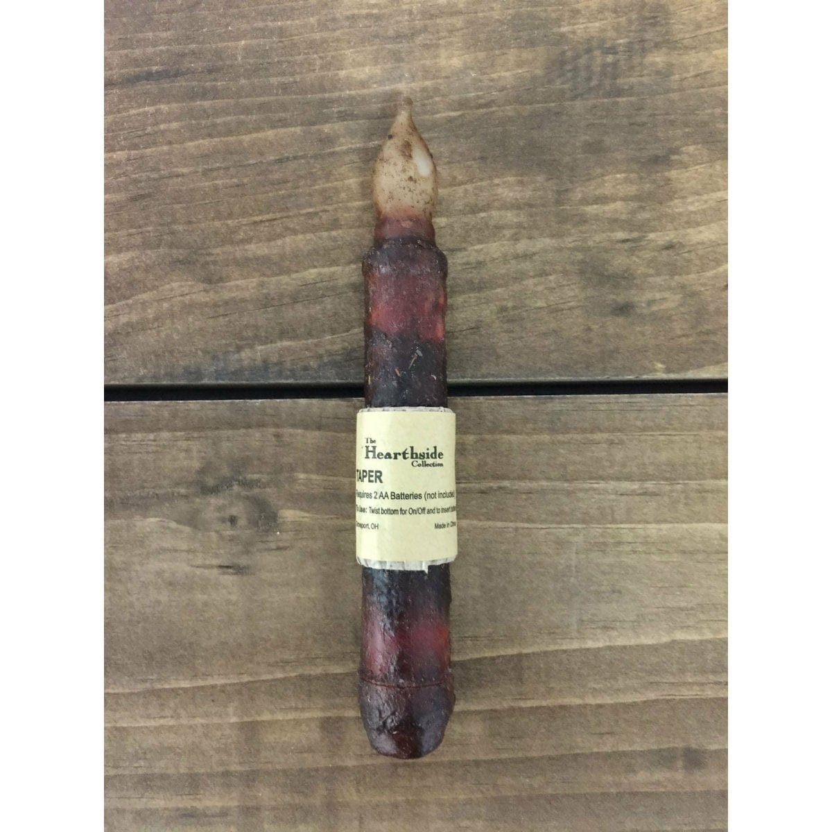 Burnt Burgundy LED Battery Candle Light Taper 6" High-Craft Wholesalers-The Village Merchant