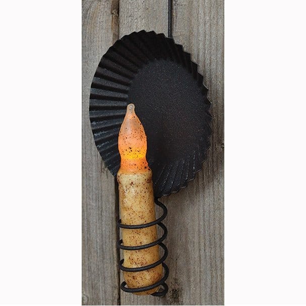 Burnt Ivory LED Battery Candle Light Taper 4" High-Craft Wholesalers-The Village Merchant