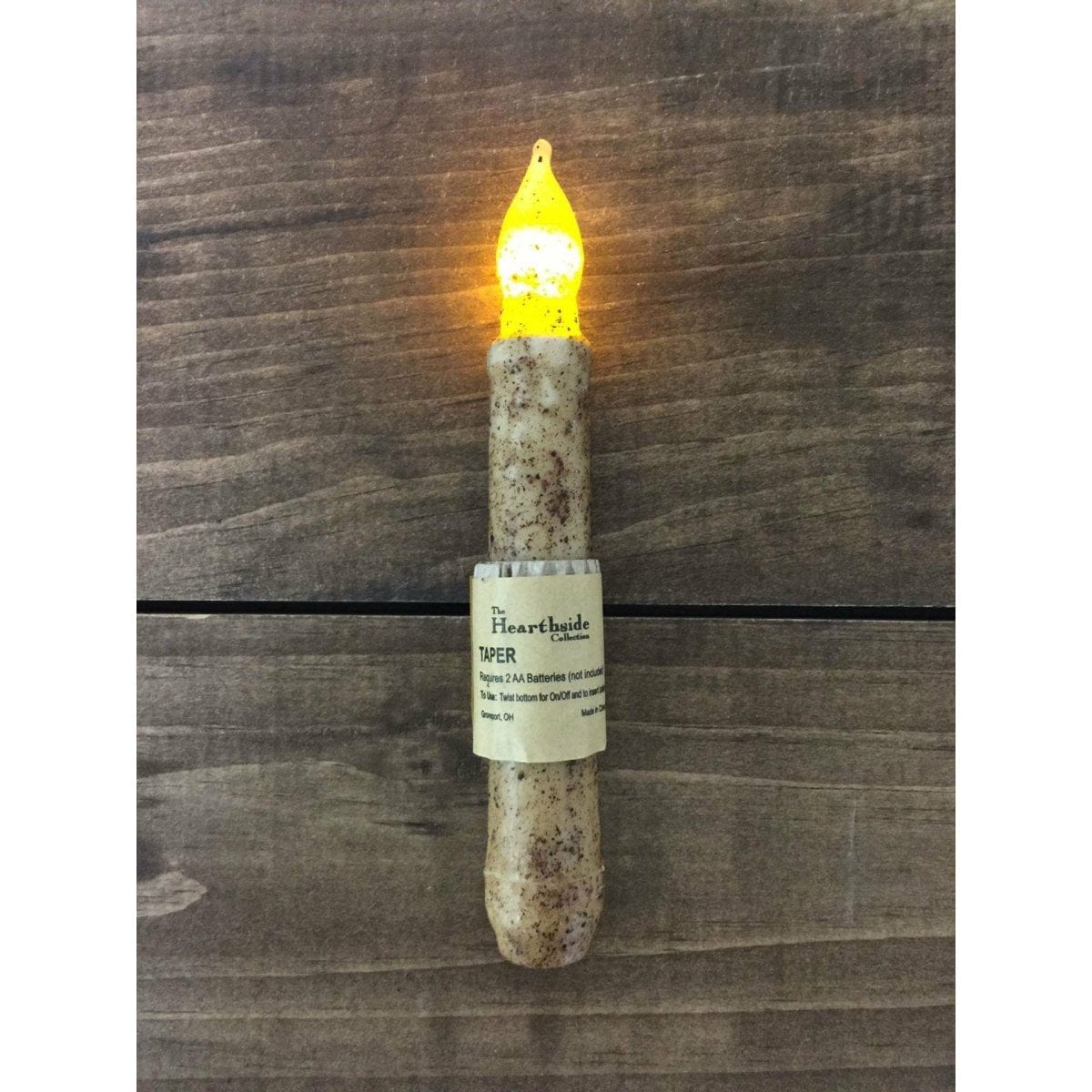Burnt Ivory LED Battery Candle Light Taper Timer Feature-Craft Wholesalers-The Village Merchant