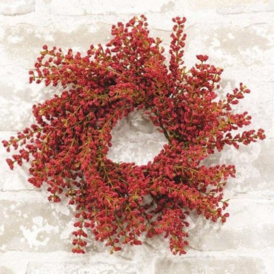 Bursting Astilbe Sangria Red Candle Ring / Wreath 3.5" Inner Diameter-Craft Wholesalers-The Village Merchant