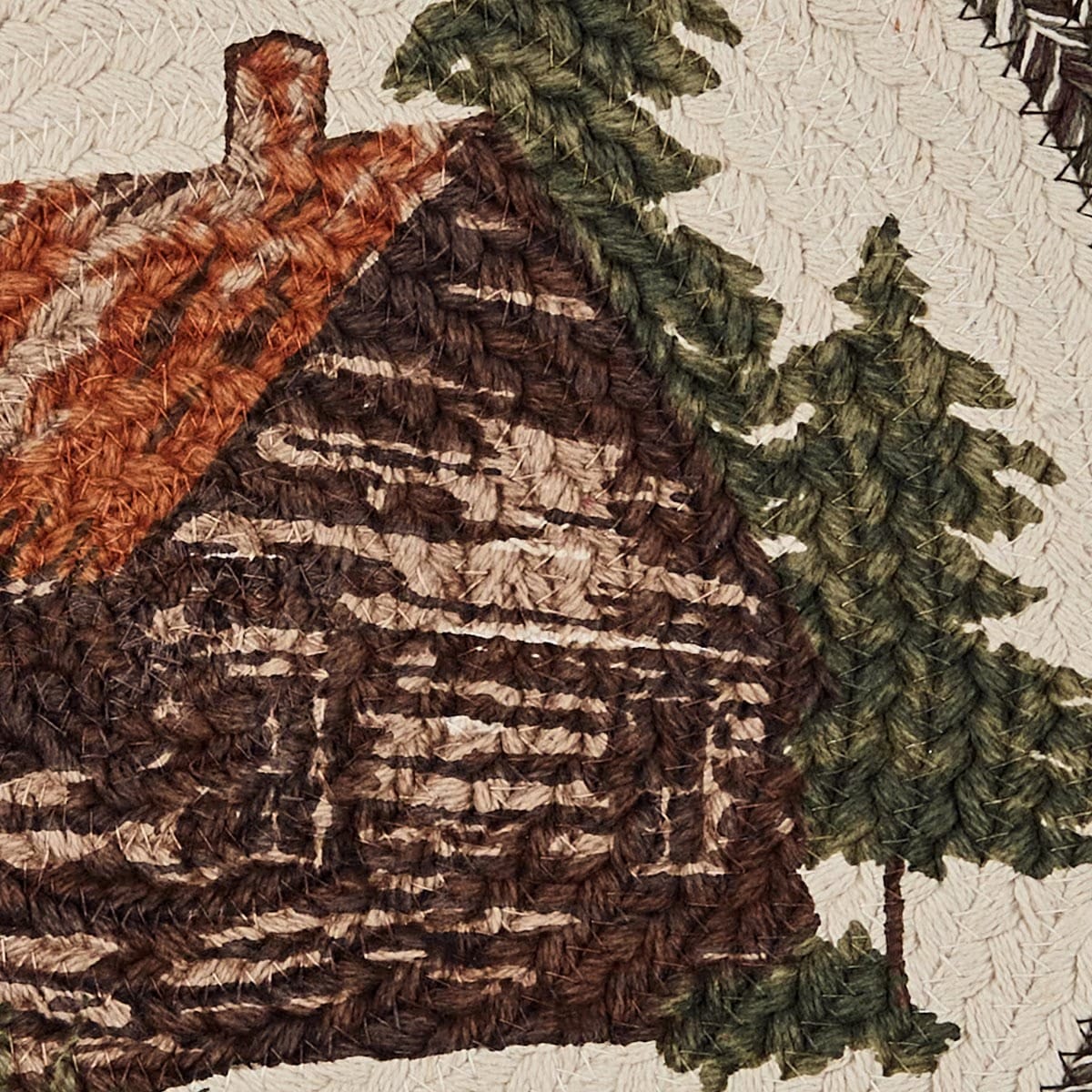 Park Designs Cabin Braided & Printed Placemat Round Set of 2