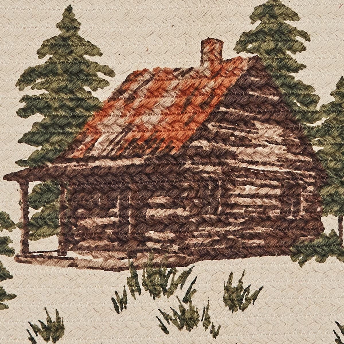 Park Designs Cabin Braided & Printed Table Runner 36" Long Oval