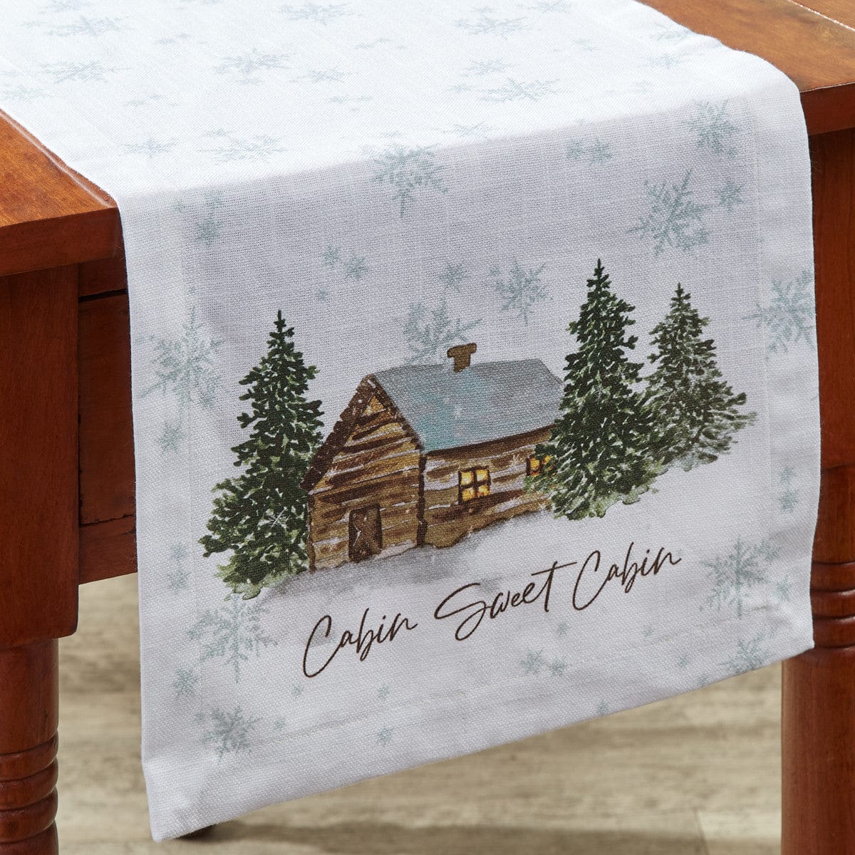 Cabin Sweet Cabin Table Runner 54'' Long