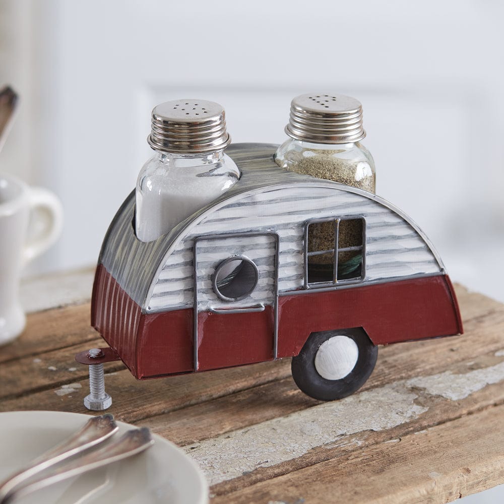 Camper Salt &amp; Pepper Shakers With Caddy