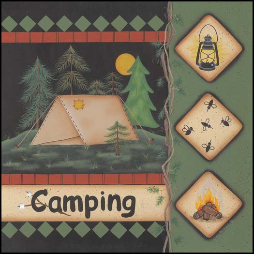 Camping By Lisa Kennedy Art Print - 10 X 10-Penny Lane Publishing-The Village Merchant