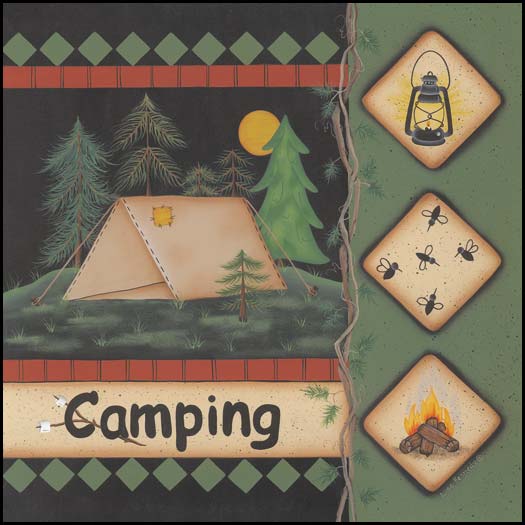 Penny Lane Publishing Camping By Lisa Kennedy Art Print - 10 X 10
