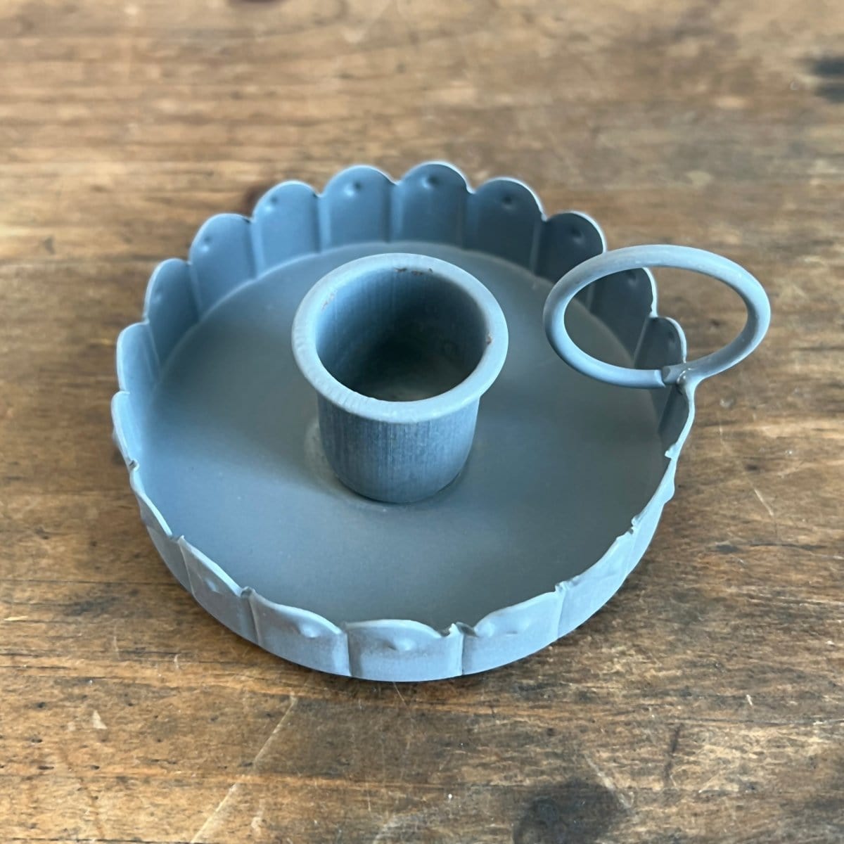 Candle Pan In Gray Candle Holder For Taper Candles-Pine Creek-The Village Merchant