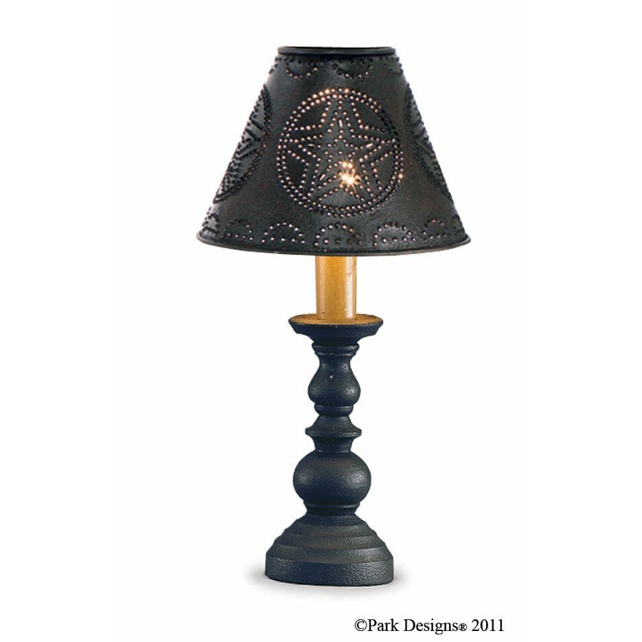 Candlestick Black Table Lamp 8.5&quot; High-Park Designs-The Village Merchant