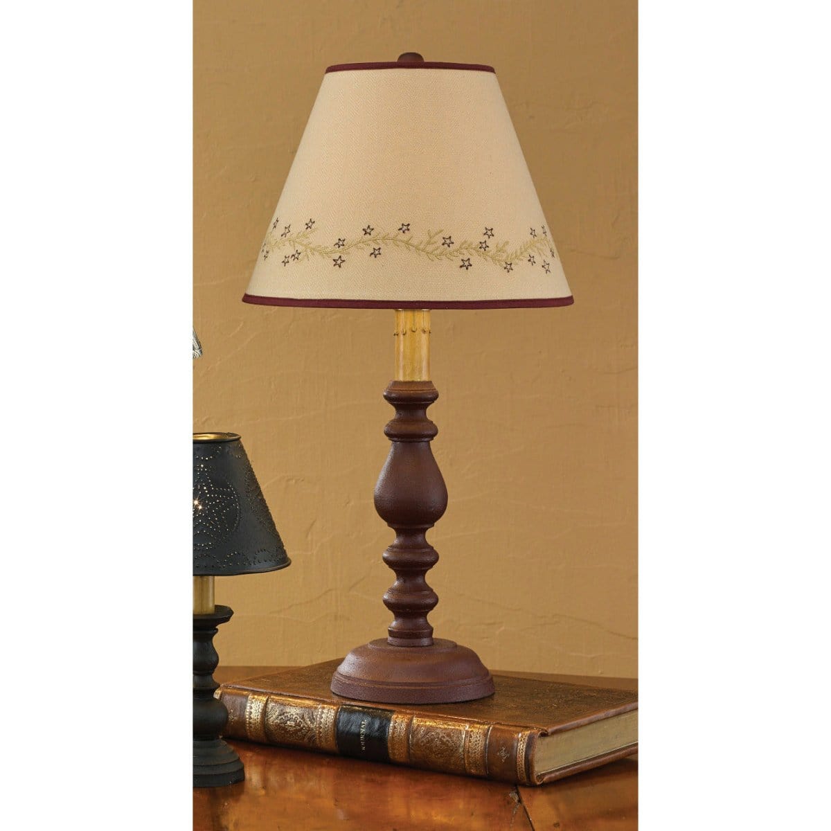 Candlestick Red Table Lamp 23" High-Park Designs-The Village Merchant