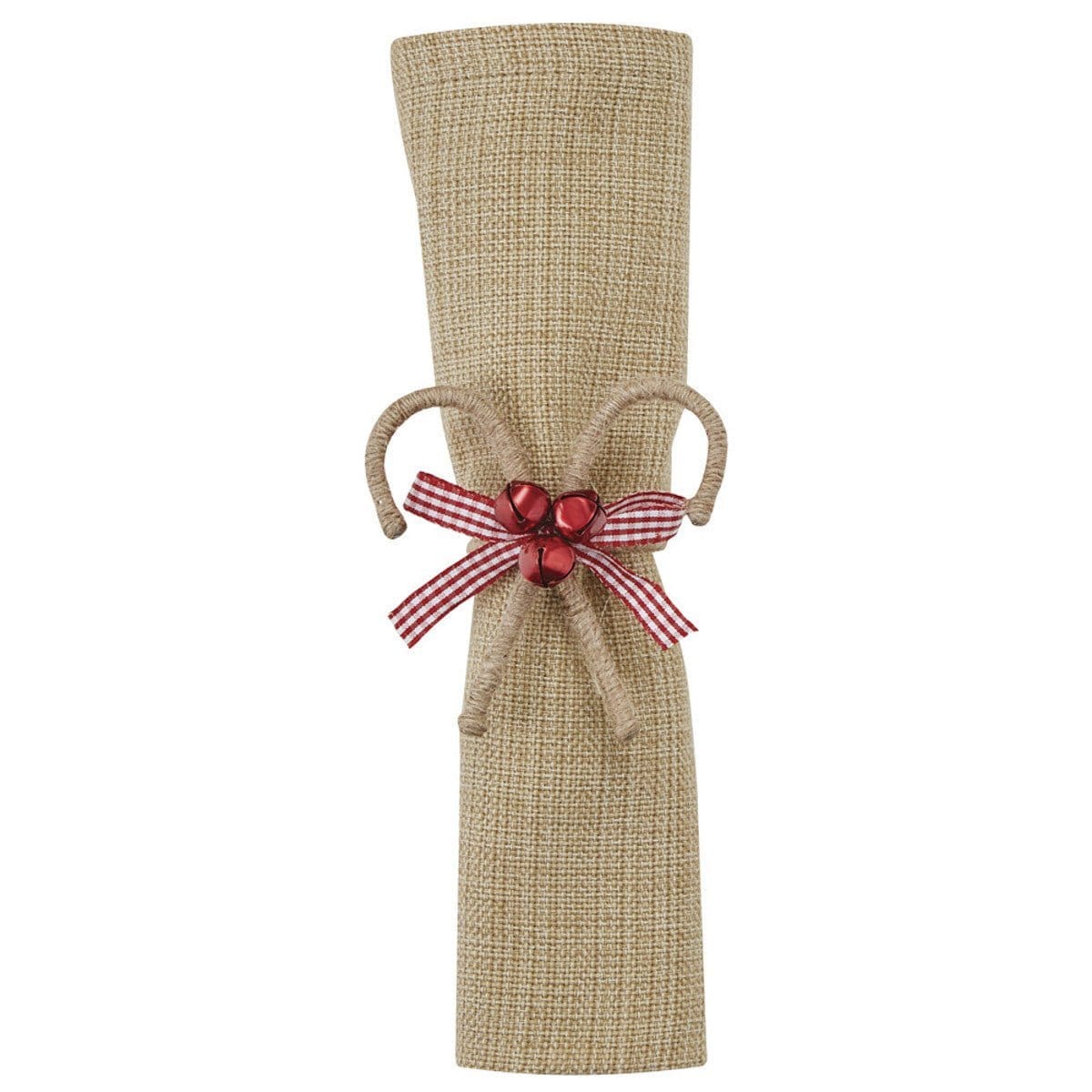 Candy Cane w/ Ribbon &amp; Bells Napkin Ring-Park Designs-The Village Merchant