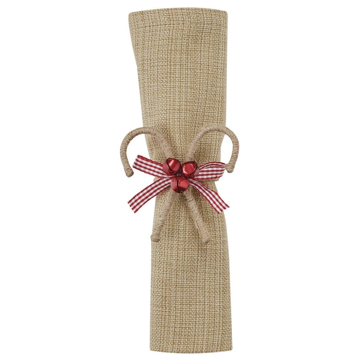 Candy Cane w/ Ribbon & Bells Napkin Ring-Park Designs-The Village Merchant