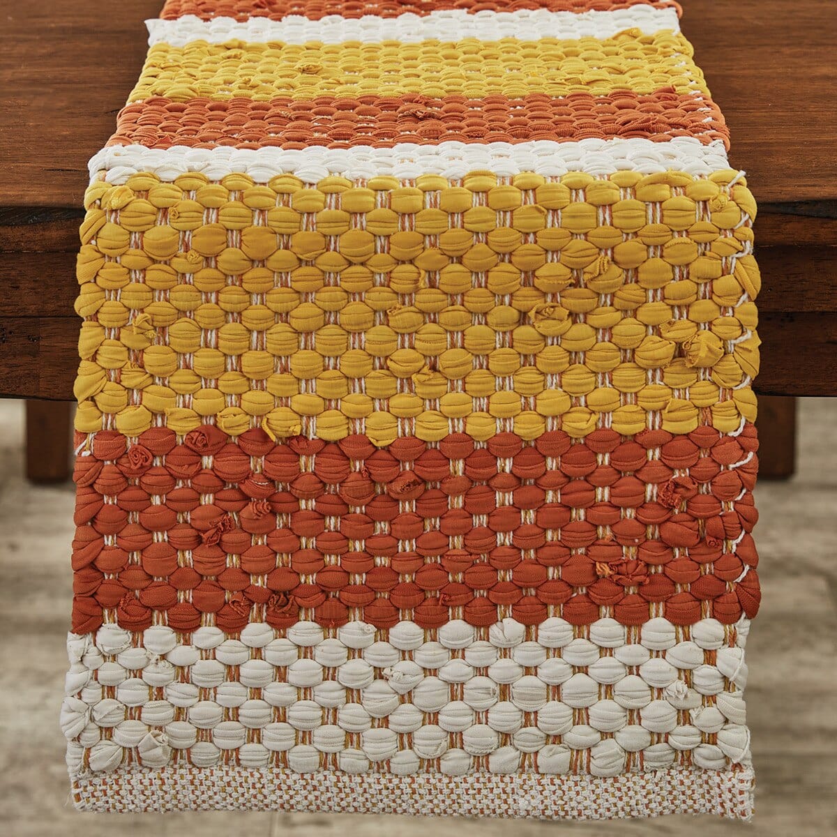 Candy Corn Chindi Table Runner 54'' Long