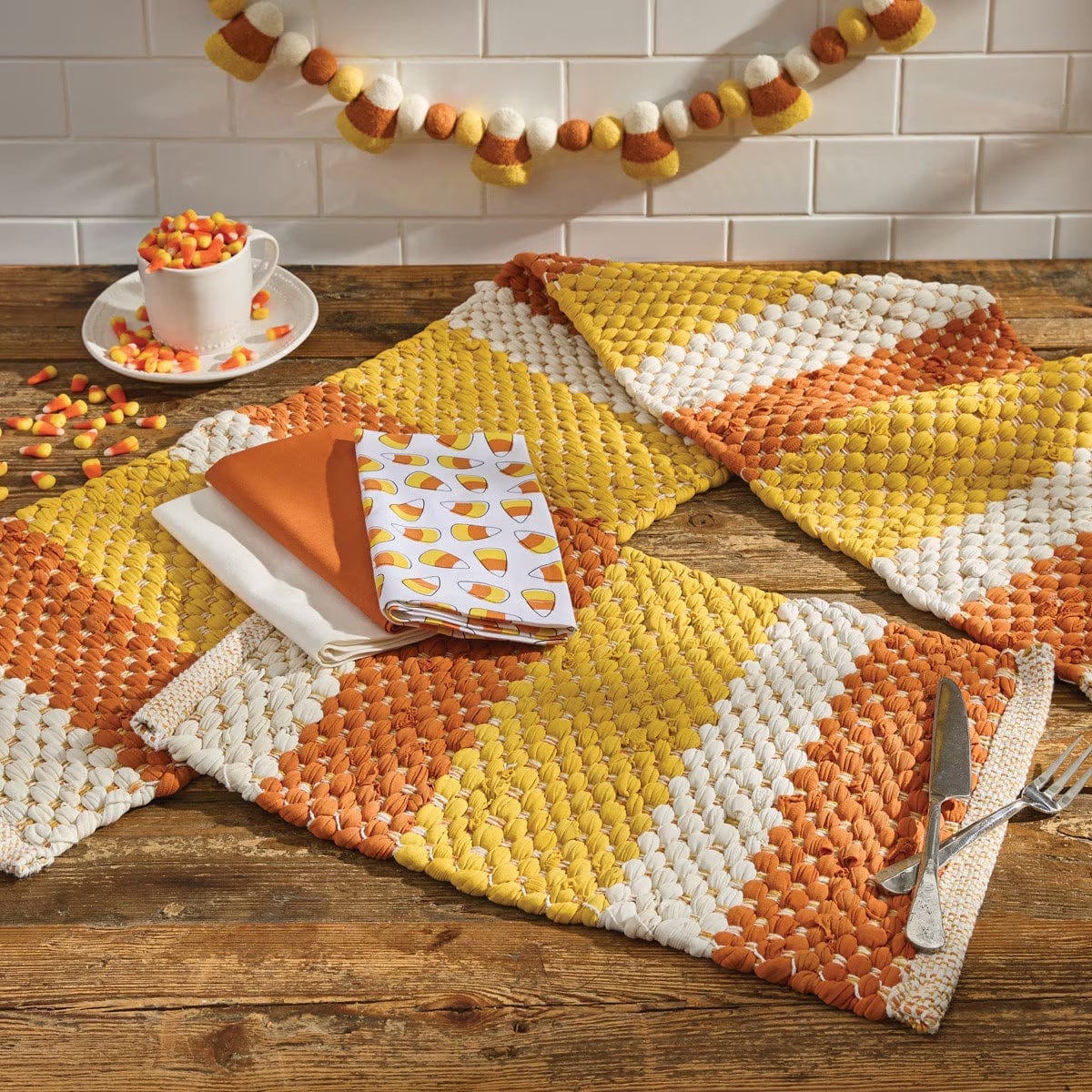 Candy Corn Printed Napkin Set of 2