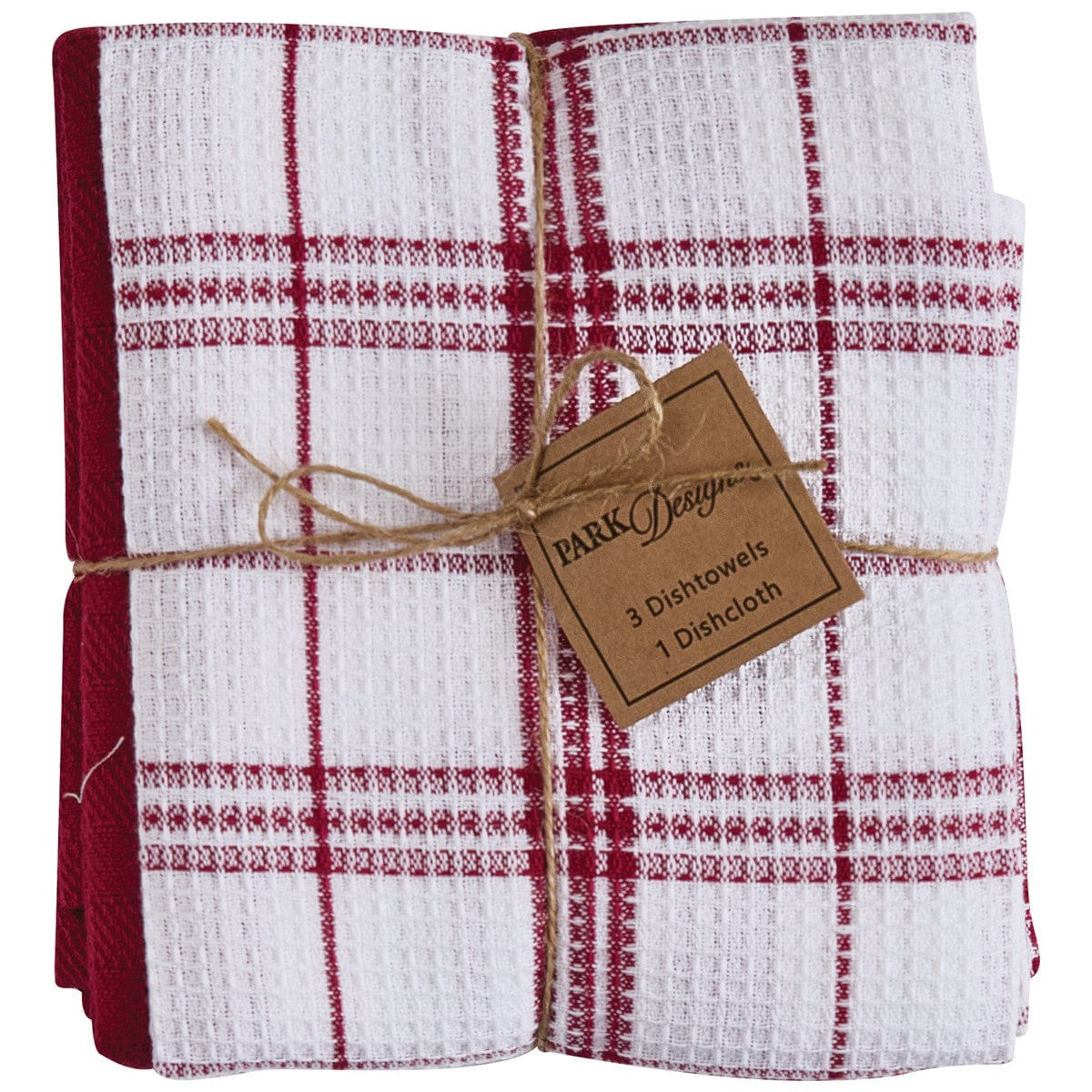 Carriage Dishtowel &amp; Dishcloth Set 4 Pieces - 3 DT &amp; 1 DC