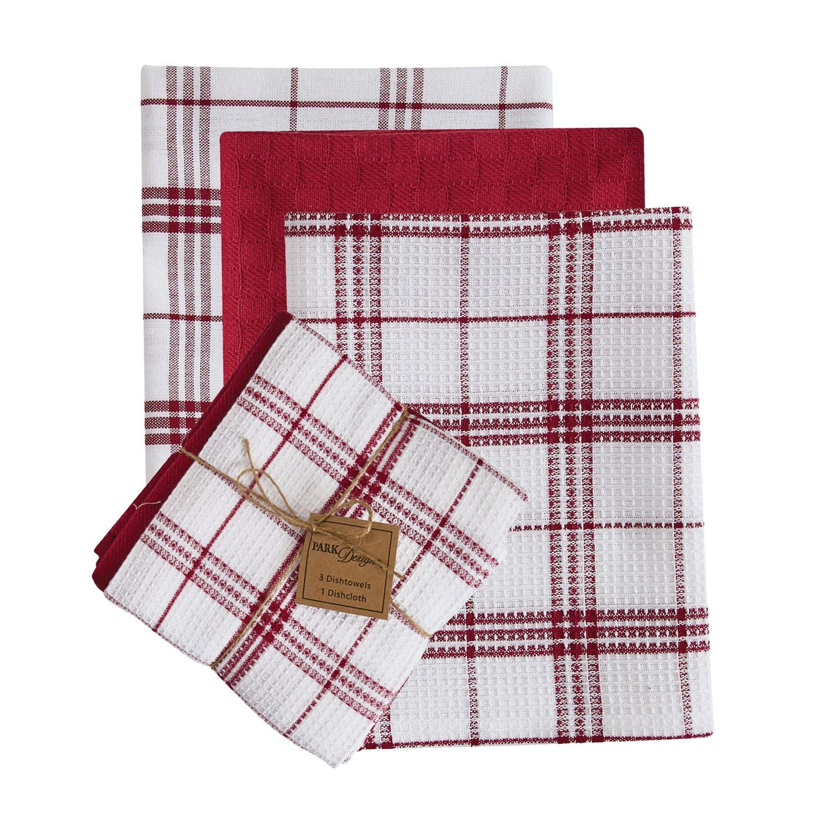 Carriage Dishtowel &amp; Dishcloth Set 4 Pieces - 3 DT &amp; 1 DC