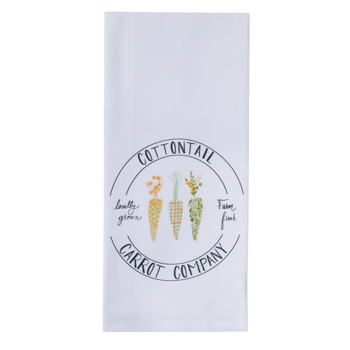 Carrot Patch Bunny &amp; Cotton Tail Decorative Towels Dishtowels