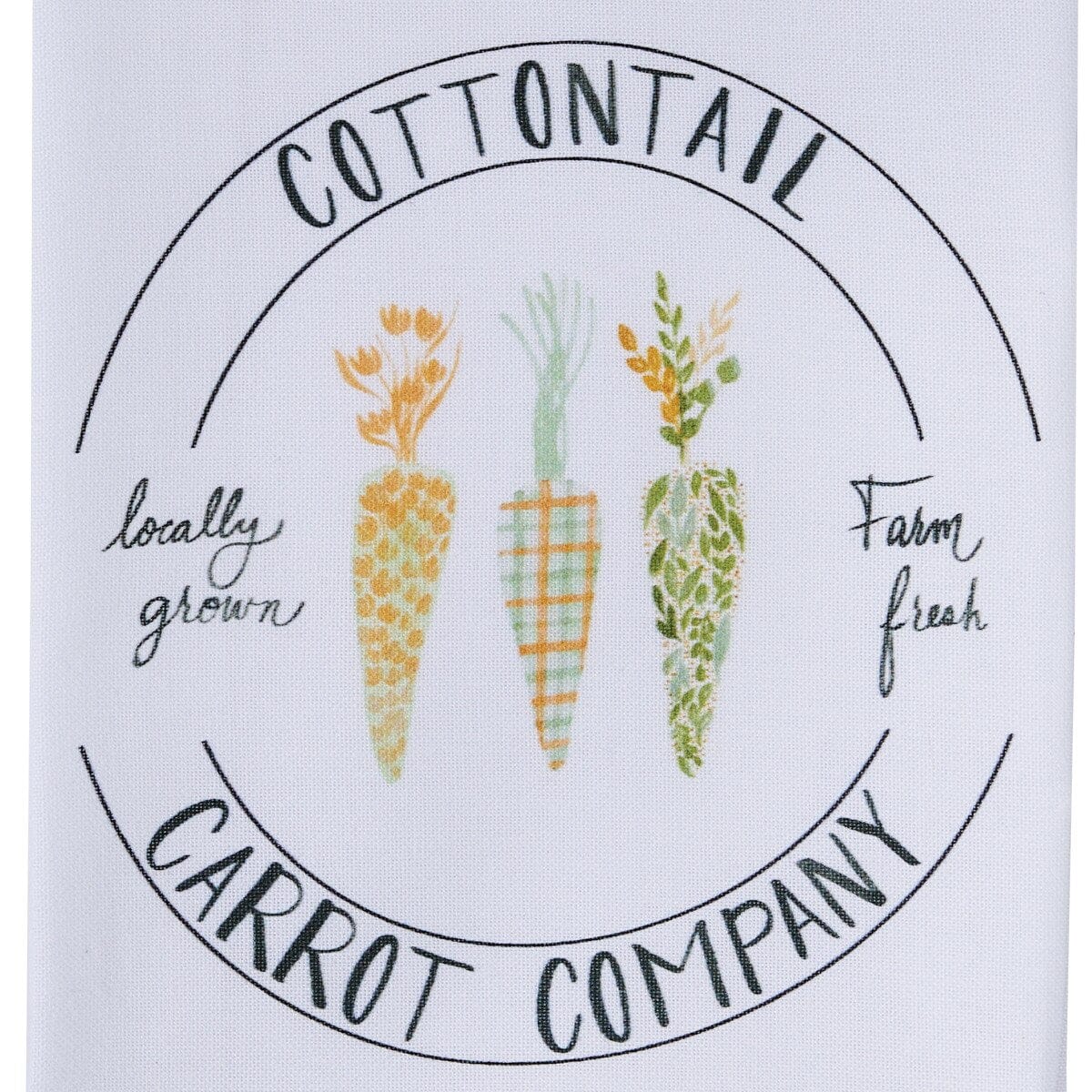 Carrot Patch Bunny &amp; Cotton Tail Decorative Towels Dishtowels