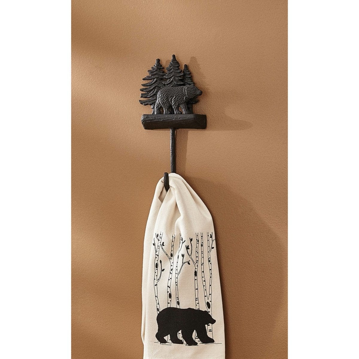 Cast Black Bear Decorative Hook Single Hook-Park Designs-The Village Merchant