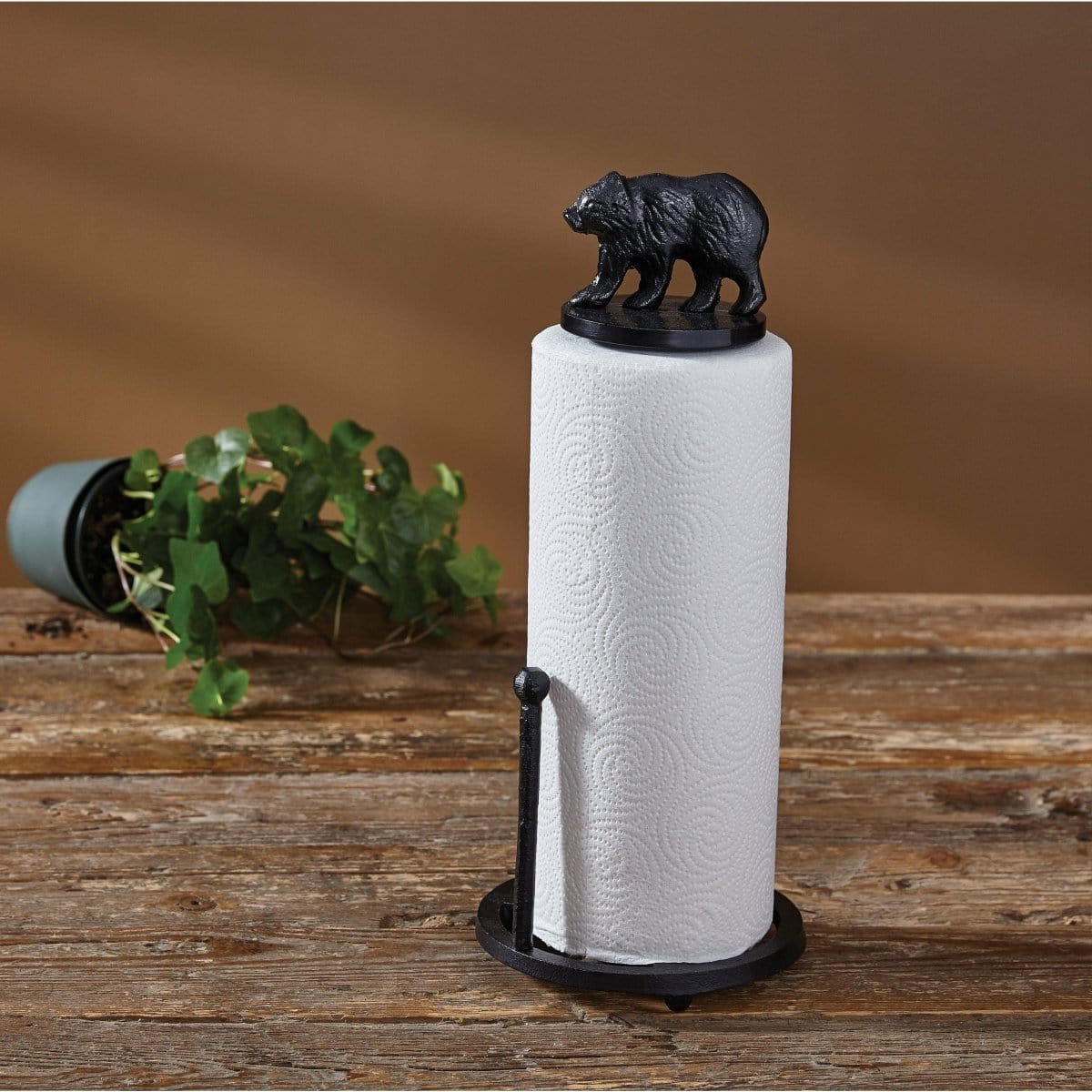 Cast Black Bear Paper Towel Holder - Counter Top-Park Designs-The Village Merchant