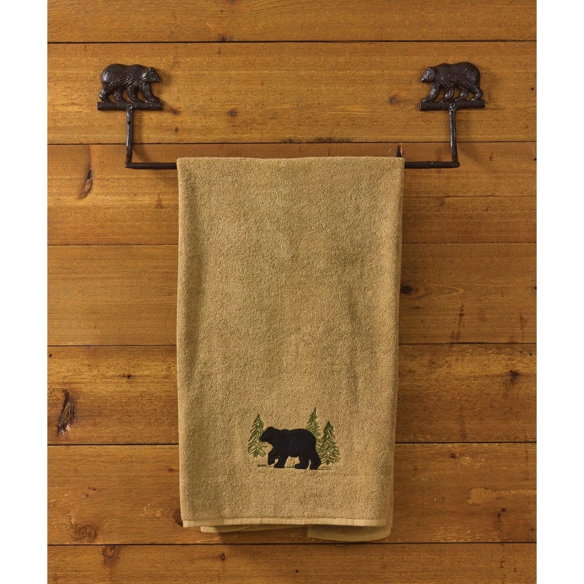 Cast Burl Bear Towel Bar 24&quot; Long-Park Designs-The Village Merchant