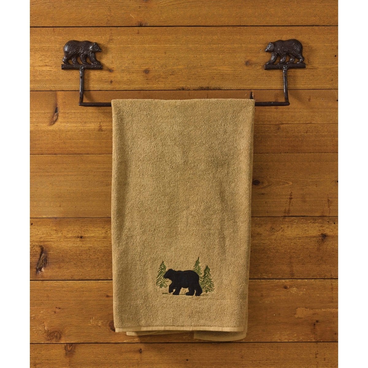 Cast Burl Bear Towel Bar 24" Long-Park Designs-The Village Merchant