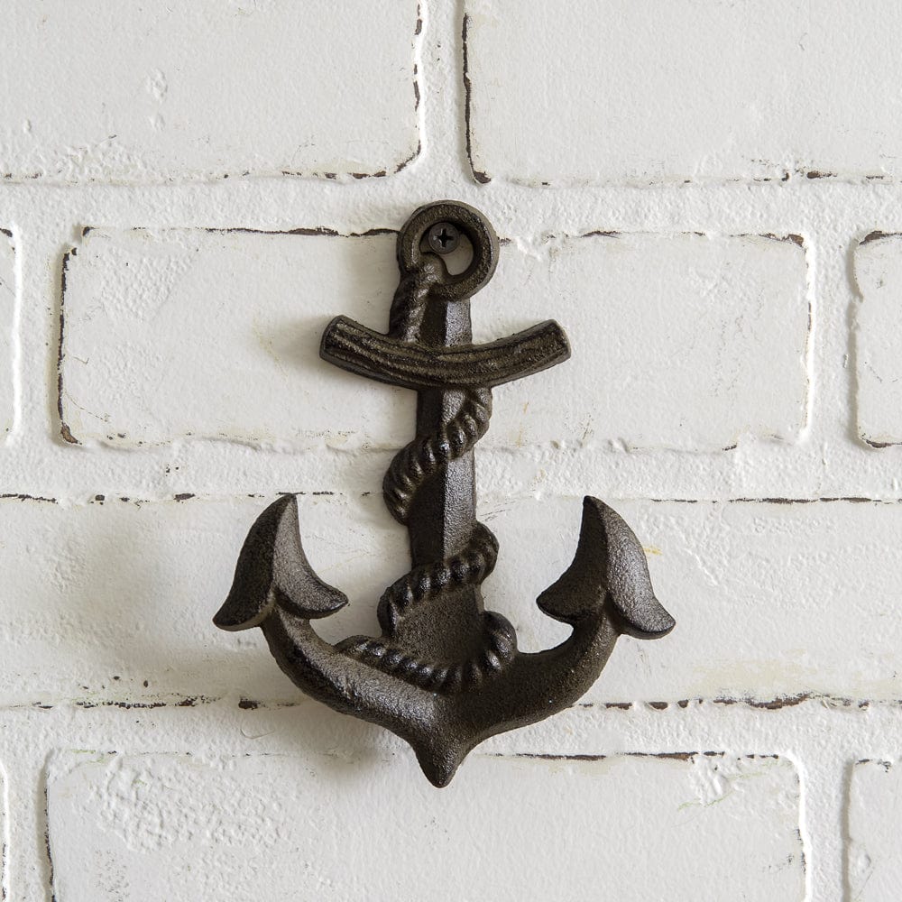 Cast Iron Anchor Wall Decorative Hook 2 Hooks-CTW Home-The Village Merchant