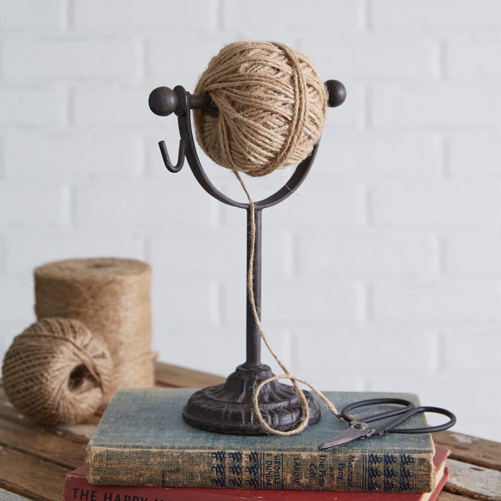 Cast Iron Freestanding Twine / String Holder w/ Scissors 3 Piece Set-CTW Home-The Village Merchant