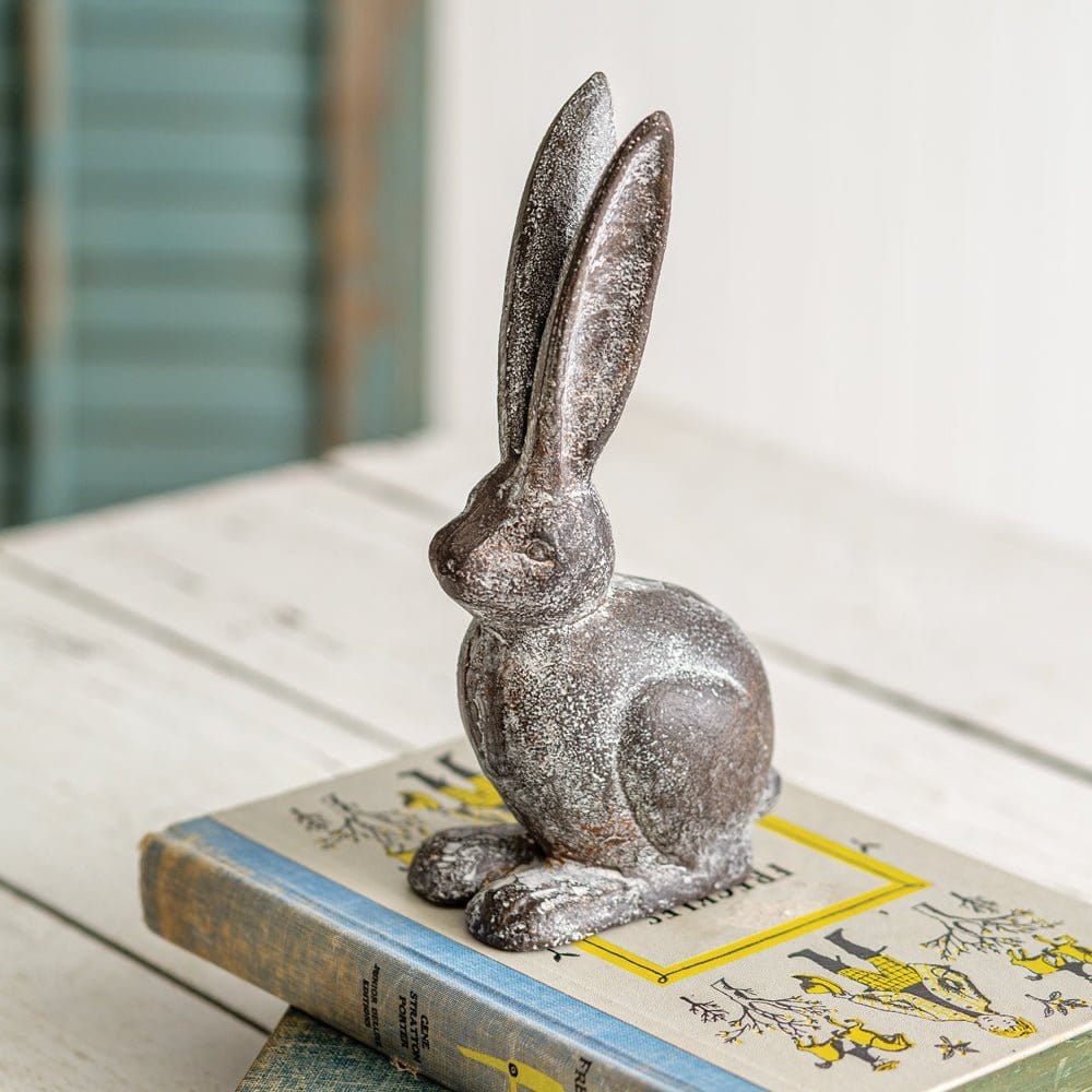 Cast Iron Hare Statue Figurine-CTW Home-The Village Merchant