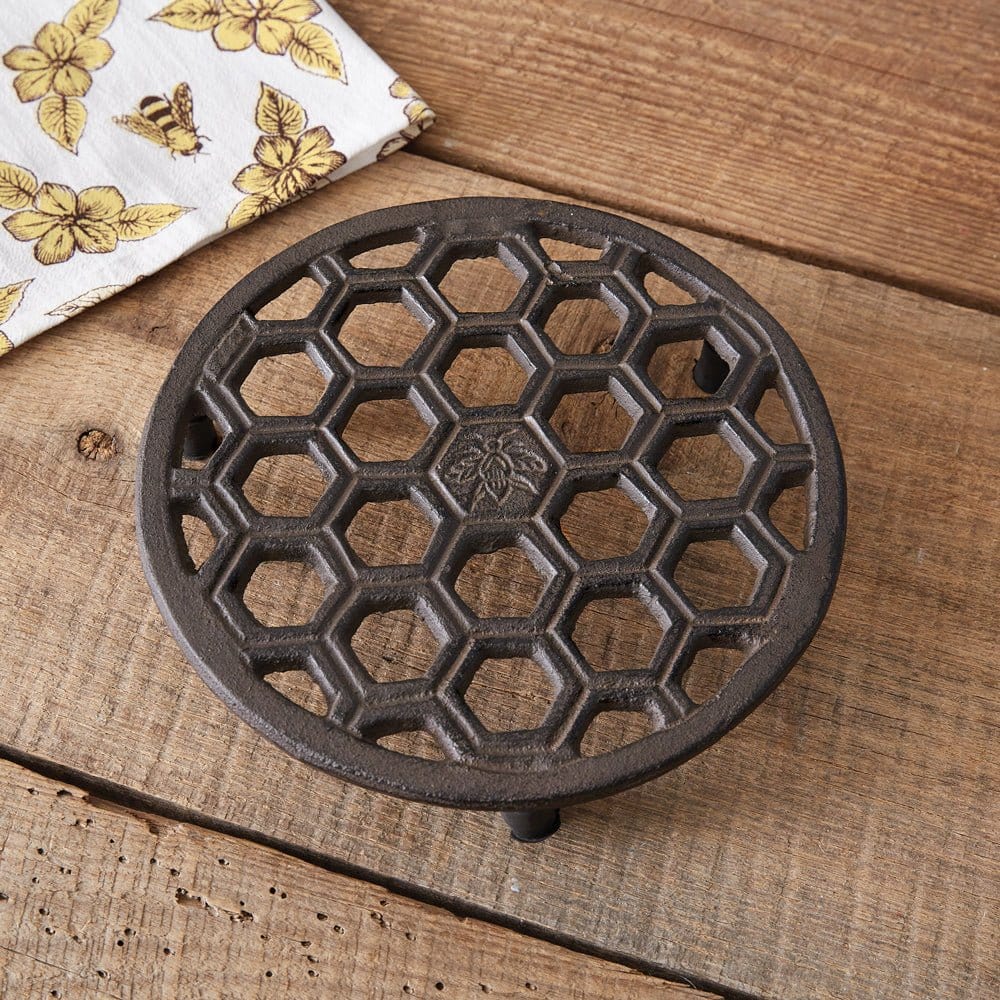 Cast Iron Honeycomb Trivet-CTW Home-The Village Merchant
