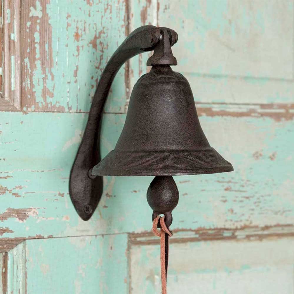 Cast Iron Logan Dinner Bell With Bracket-CTW Home-The Village Merchant