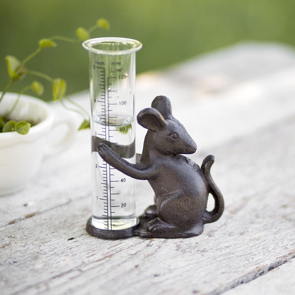 Cast Iron Mouse Rain Gauge-CTW Home-The Village Merchant