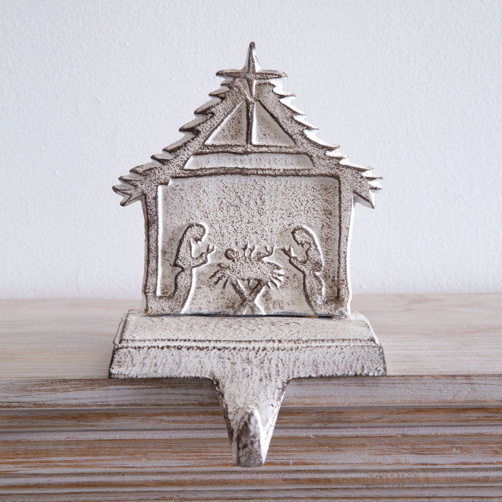 Cast Iron Nativity Scene Stocking Holder