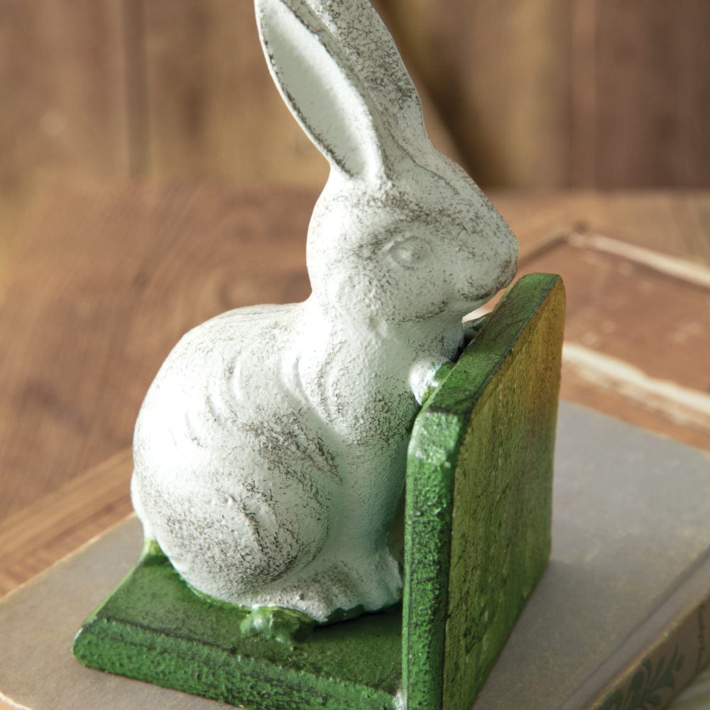 Cast Iron Peeping Bunny Bookends