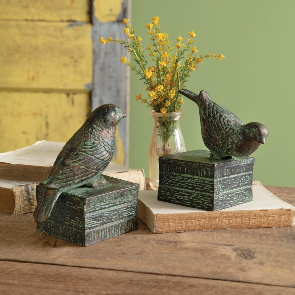 Cast Iron Perched Birds Bookends